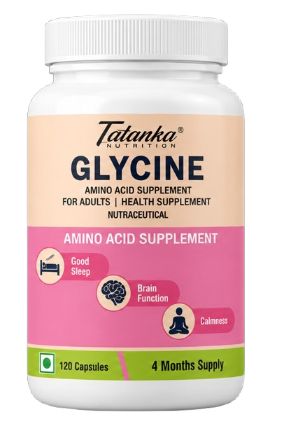 Tatanka Nutrition Glycine Capsule for Sleep & Wellness – Amino Acid Supplement | 120 Capsules