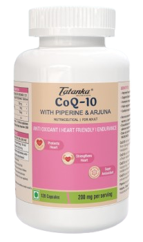 COQ10 WITH ARJUNA & PIPERINE :200MG PER CAPSULE FOR HEART HEALTH AND ANTIOXIDANT SUPPORT