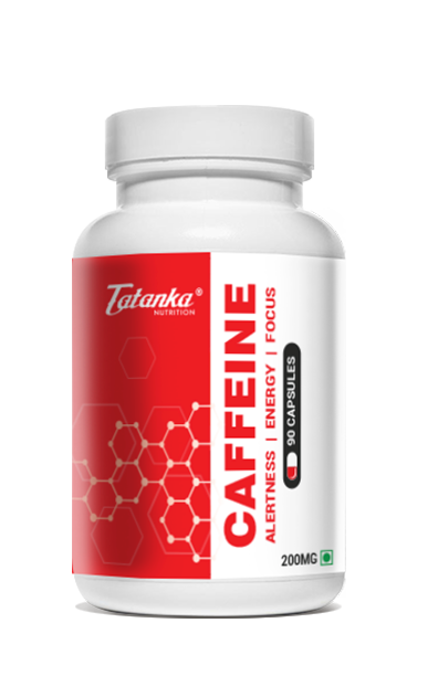 Tatanka Nutrition Caffeine 200mg Capsules | Instant Energy, Alertness &amp; Focus | Pre-Workout &amp; Fatigue Support | 90 Veg Capsules