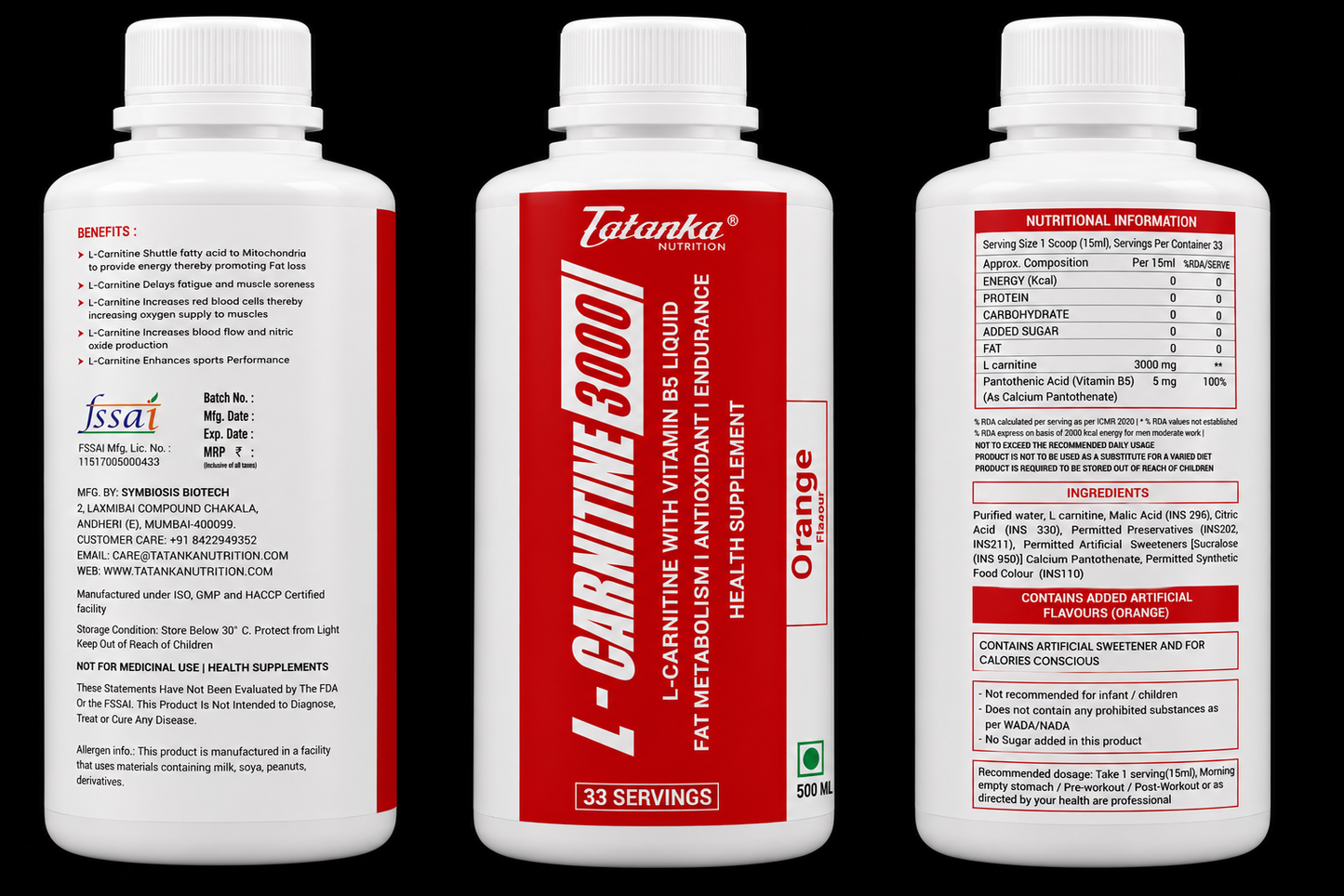 L-Carnitine 3000 Liquid (500ml) – Fat Burner, Energy Booster & Metabolism Support | Sugar-Free | Pre Workout Endurance Formula