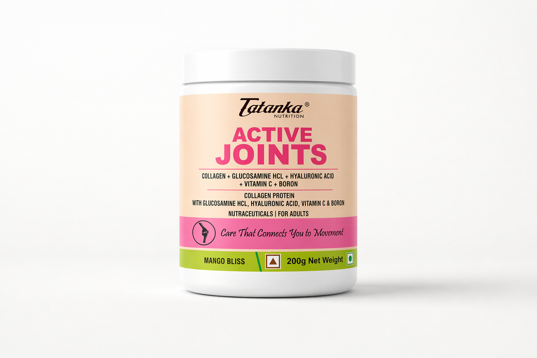 Tatanka Nutrition Active Joints | Collagen Protein Powder with Glucosamine HCL, Hyaluronic Acid, Vitamin C &amp; Boron | Joint Support Supplement for Adults | 200g