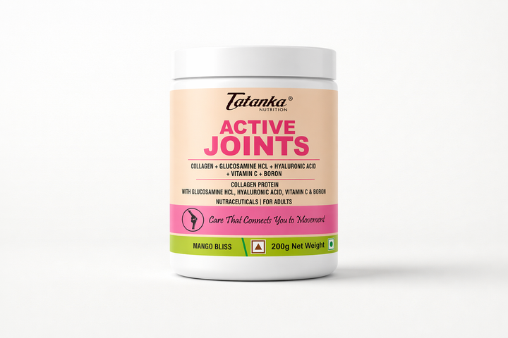 Tatanka Nutrition Active Joints | Collagen Protein Powder with Glucosamine HCL, Hyaluronic Acid, Vitamin C &amp; Boron | Joint Support Supplement for Adults | 200g