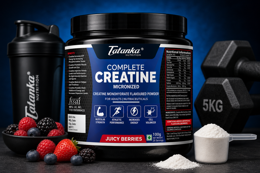 Tatanka Complete Creatine Monohydrate Powder – Unflavoured, Muscle Strength &amp; Performance Booster, Increases Energy &amp; Power, Cell Volumizer