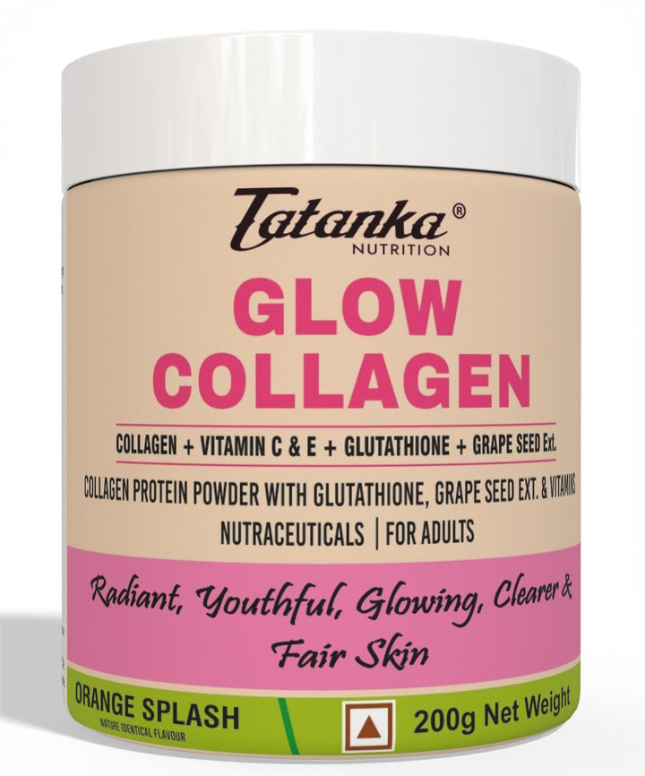 Tatanka Glow Collagen Powder – Skin Brightening &amp; Anti-Aging Formula | Collagen + Glutathione + Vitamin C &amp; E | Radiant, Youthful Skin