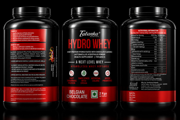 TATANKA HYDRO WHEY  25G HYDROLYSED WHEY PROTEIN WITH ADDED PROBIOTICS MUSCLE BUILDING  EASY ON STOMACH BEST ABSORBED