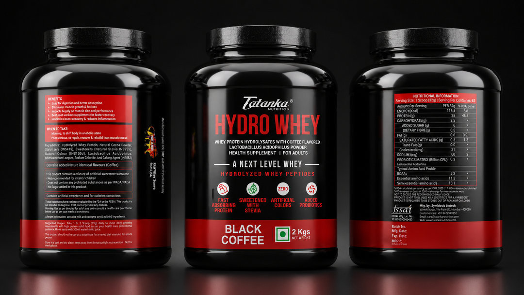 TATANKA HYDRO WHEY  25G HYDROLYSED WHEY PROTEIN WITH ADDED PROBIOTICS MUSCLE BUILDING  EASY ON STOMACH BEST ABSORBED