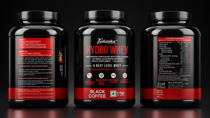 TATANKA HYDRO WHEY  25G HYDROLYSED WHEY PROTEIN WITH ADDED PROBIOTICS MUSCLE BUILDING  EASY ON STOMACH BEST ABSORBED