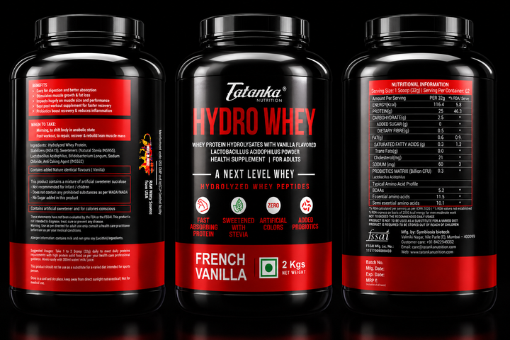 TATANKA HYDRO WHEY  25G HYDROLYSED WHEY PROTEIN WITH ADDED PROBIOTICS MUSCLE BUILDING  EASY ON STOMACH BEST ABSORBED