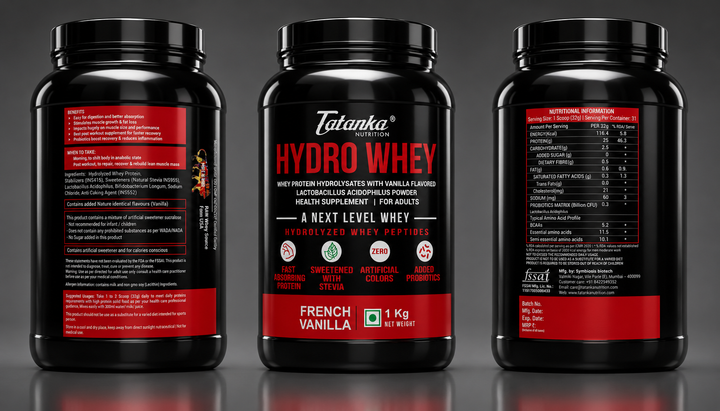 TATANKA HYDRO WHEY  25G HYDROLYSED WHEY PROTEIN WITH ADDED PROBIOTICS MUSCLE BUILDING  EASY ON STOMACH BEST ABSORBED