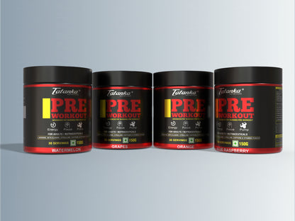 Tatanka Nutrition Pre Workout Powder for Men & Women | Energy, Focus & Pump Support | Fat Burner | 30 Servings | 150g