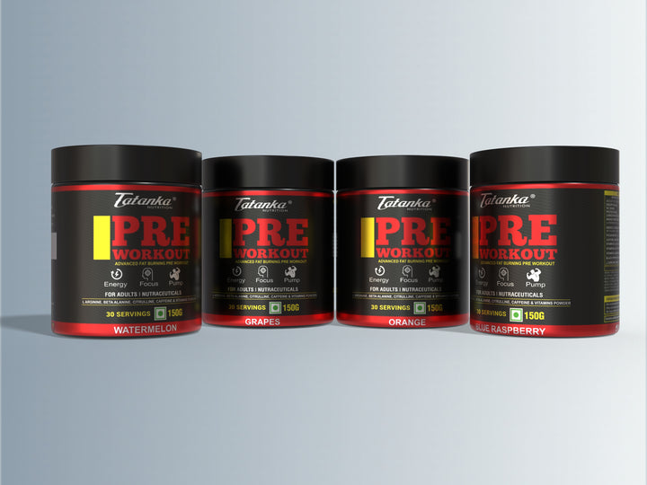 Tatanka Nutrition Pre Workout Powder for Men &amp; Women | Energy, Focus &amp; Pump Support | Fat Burner | 30 Servings | 150g