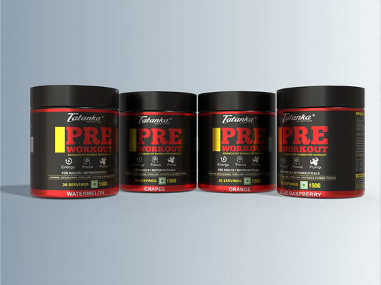 Tatanka Nutrition Pre Workout Powder for Men & Women | Energy, Focus & Pump Support | Fat Burner | 30 Servings | 150g