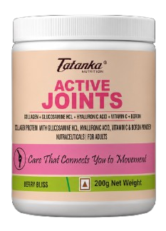 Tatanka Nutrition Active Joints | Collagen Protein Powder with Glucosamine HCL, Hyaluronic Acid, Vitamin C &amp; Boron | Joint Support Supplement for Adults | 200g