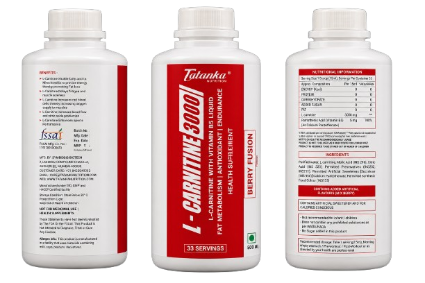 L-Carnitine 3000 Liquid (500ml) – Fat Burner, Energy Booster &amp; Metabolism Support | Sugar-Free | Pre Workout Endurance Formula