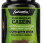 Tatanka Nutrition Pure Micellar Casein Protein Powder – 25g Protein, Slow Release Night Protein, Muscle Recovery & Repair, Rich in BCAAs & EAAs