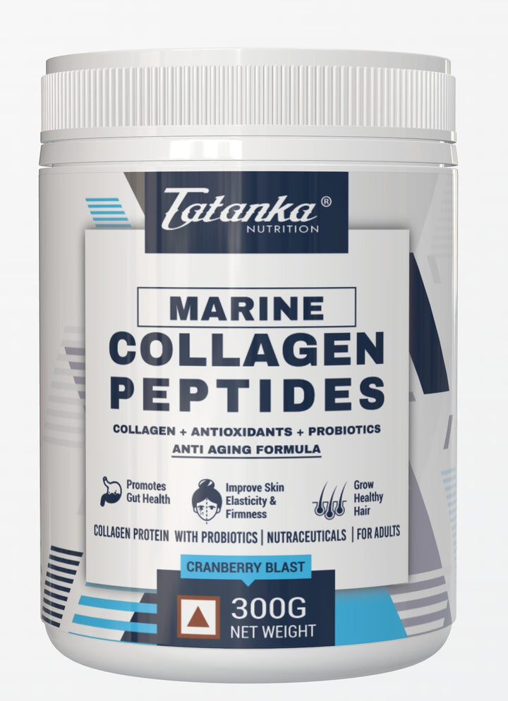 Marine Collagen Protein Powder with Probiotics &amp; Antioxidants | Clean  Flavour | Skin, Hair, Joint Support | Anti-Aging Formula | 300g