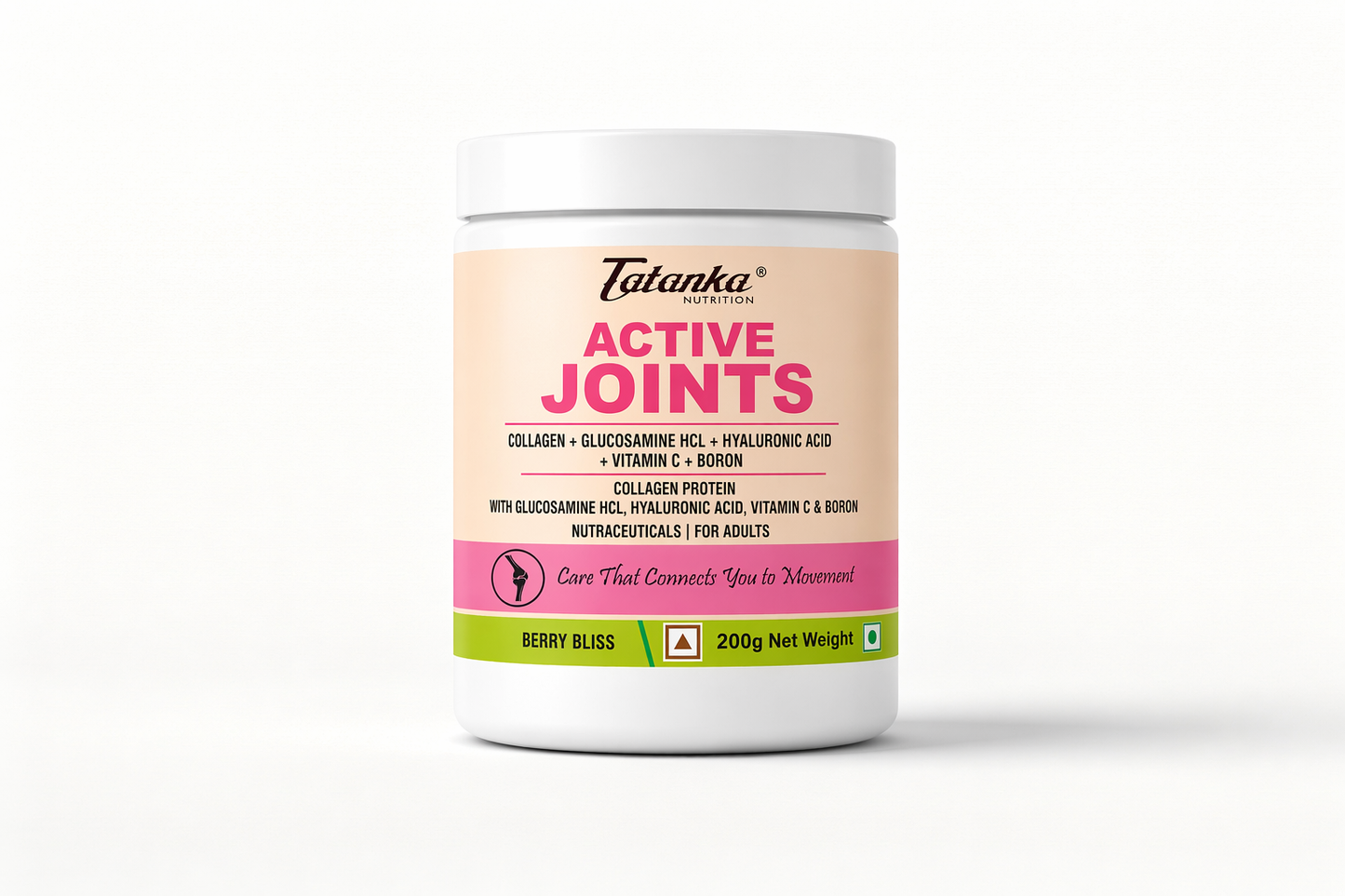 Tatanka Nutrition Active Joints | Collagen Protein Powder with Glucosamine HCL, Hyaluronic Acid, Vitamin C & Boron | Joint Support Supplement for Adults | 200g