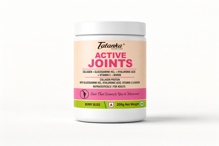 Tatanka Nutrition Active Joints | Collagen Protein Powder with Glucosamine HCL, Hyaluronic Acid, Vitamin C &amp; Boron | Joint Support Supplement for Adults | 200g