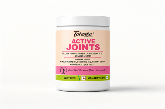Tatanka Nutrition Active Joints | Collagen Protein Powder with Glucosamine HCL, Hyaluronic Acid, Vitamin C & Boron | Joint Support Supplement for Adults | 200g