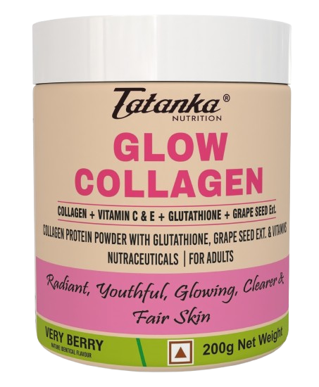 Tatanka Glow Collagen Powder – Skin Brightening &amp; Anti-Aging Formula | Collagen + Glutathione + Vitamin C &amp; E | Radiant, Youthful Skin