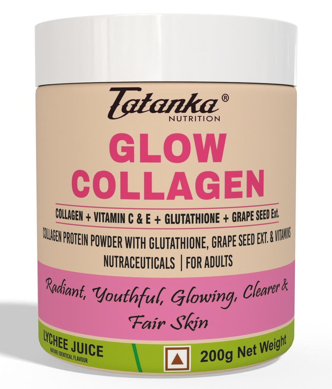 Tatanka Glow Collagen Powder – Skin Brightening &amp; Anti-Aging Formula | Collagen + Glutathione + Vitamin C &amp; E | Radiant, Youthful Skin