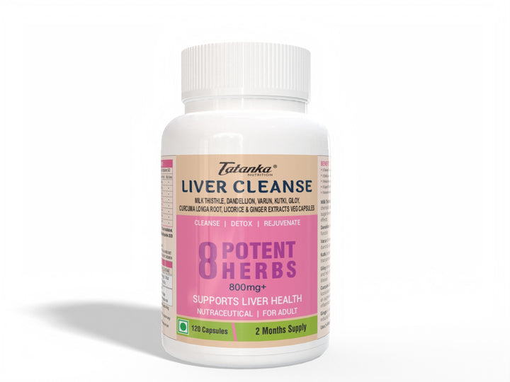 TATANKA LIVER CLEANSE 8 Potent Herbs Like Milk Thisle Dandellion Varun Kutki Giloy Curcumalonga Licorice Ginger To Support Liver Detox Cleanse