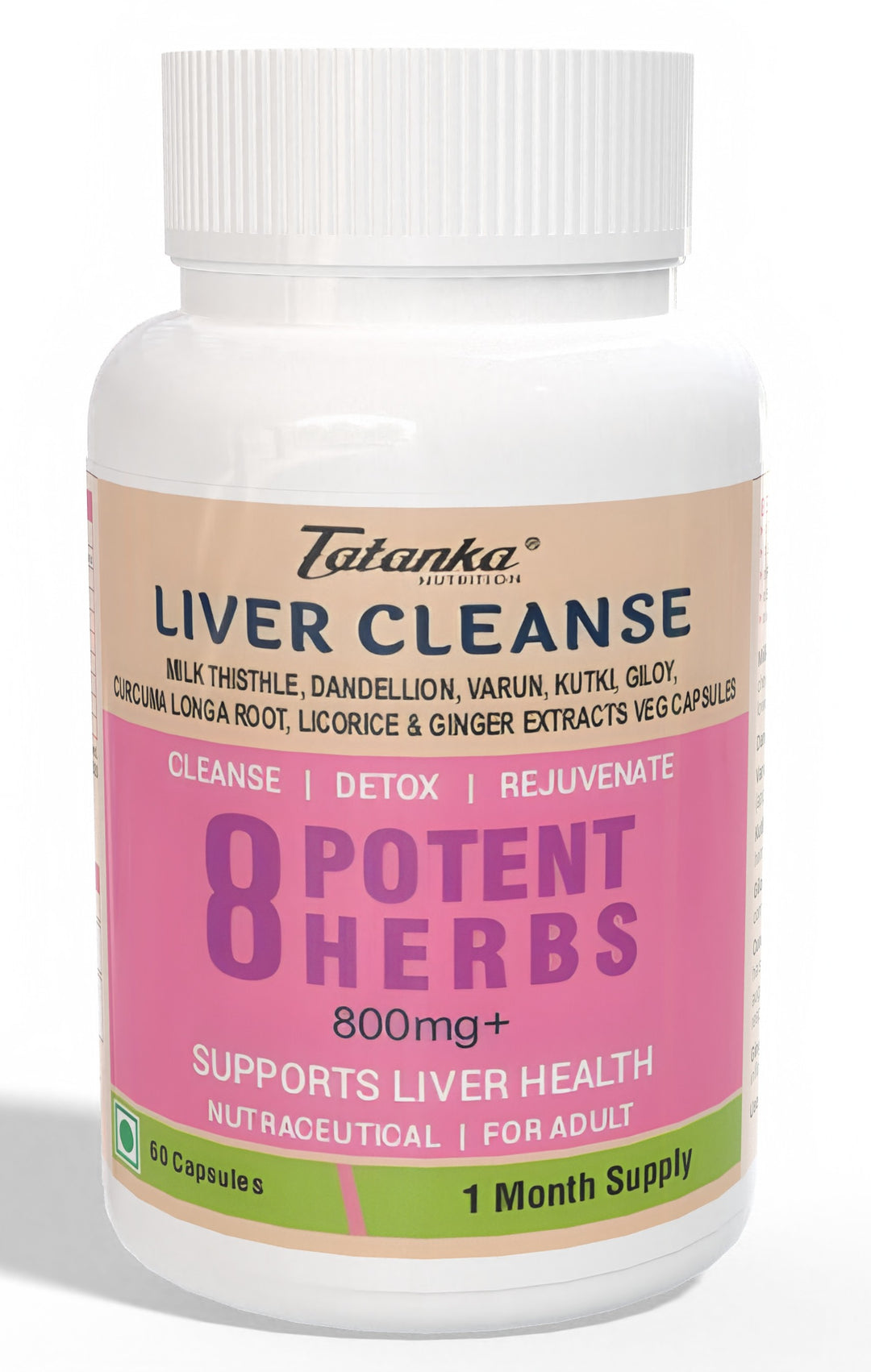 TATANKA LIVER CLEANSE 8 Potent Herbs Like Milk Thisle Dandellion Varun Kutki Giloy Curcumalonga Licorice Ginger To Support Liver Detox Cleanse