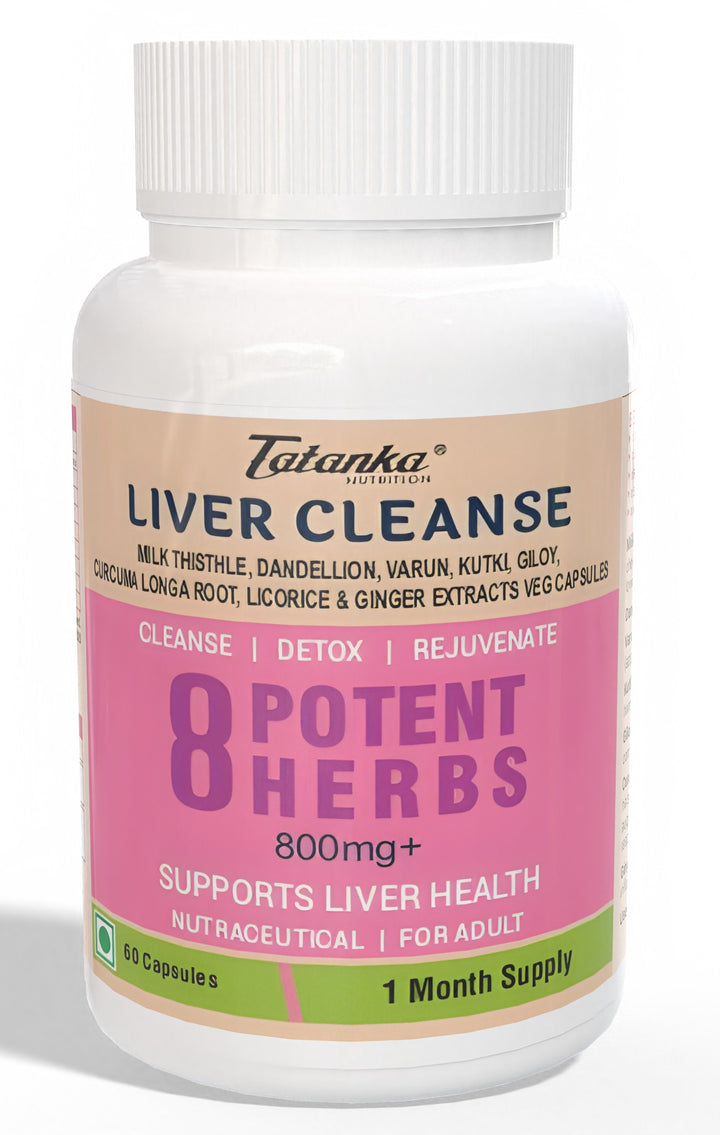 TATANKA LIVER CLEANSE 8 Potent Herbs Like Milk Thisle Dandellion Varun Kutki Giloy Curcumalonga Licorice Ginger To Support Liver Detox Cleanse