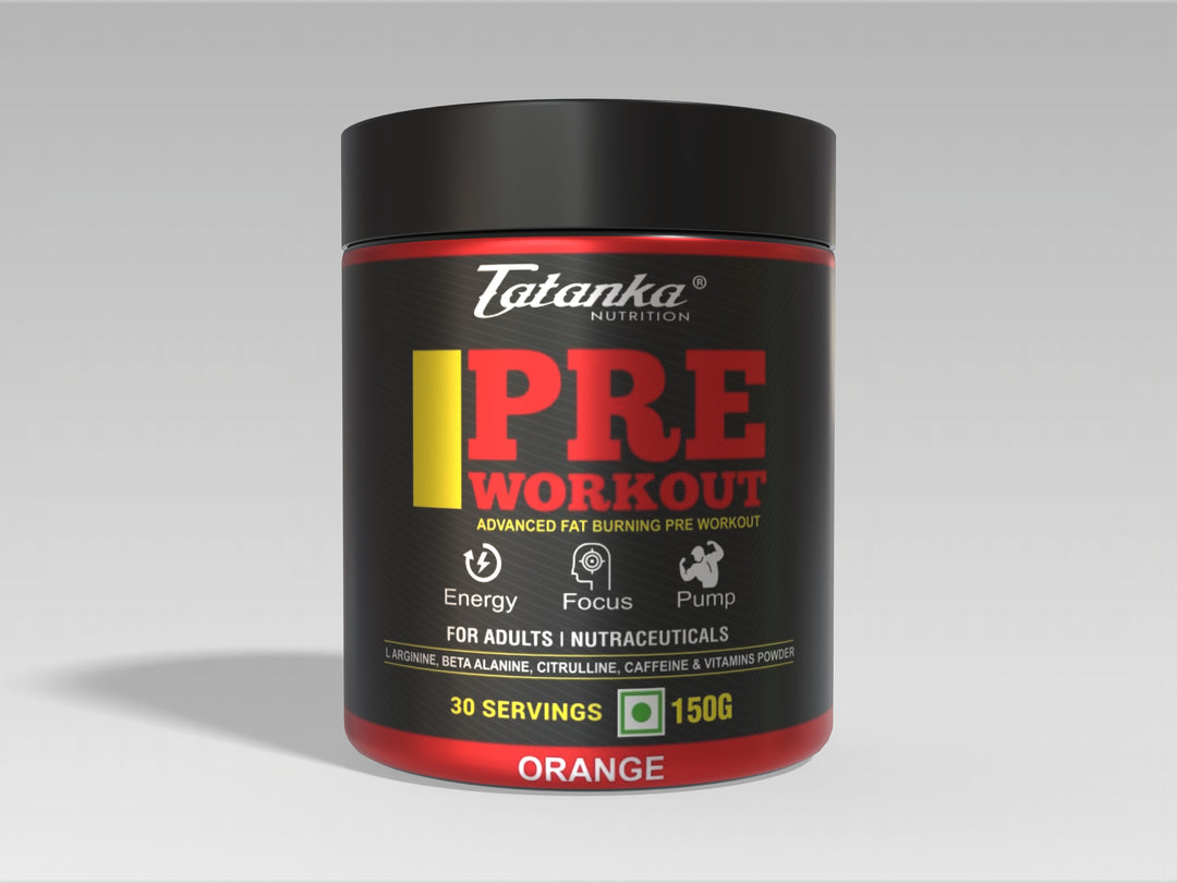 Tatanka Nutrition Pre Workout Powder for Men &amp; Women | Energy, Focus &amp; Pump Support | Fat Burner | 30 Servings | 150g