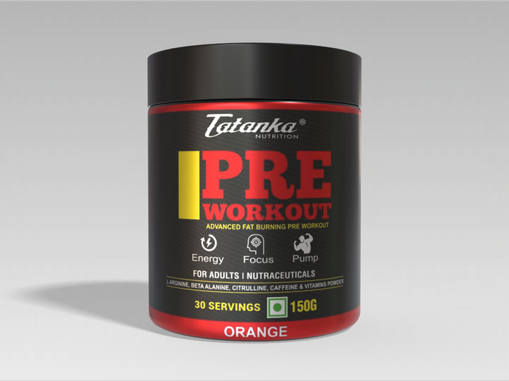 Tatanka Nutrition Pre Workout Powder for Men &amp; Women | Energy, Focus &amp; Pump Support | Fat Burner | 30 Servings | 150g