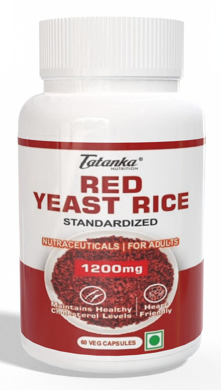 Tatanka Premium Red Yeast Rice 1200mg – Natural Cholesterol Support Vegeterian Capsules